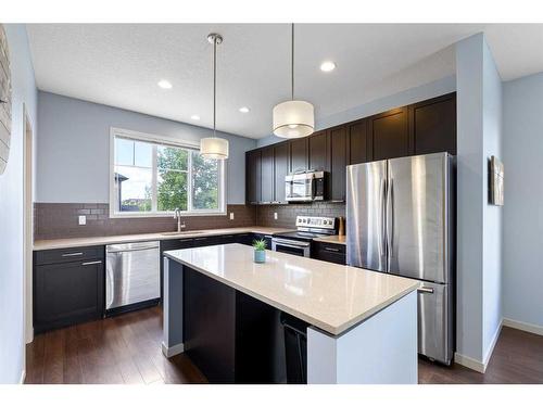 101 Copperpond Row Se, Calgary, AB - Indoor Photo Showing Kitchen With Upgraded Kitchen