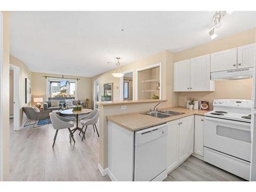 1213-8 Bridlecrest Drive Sw, Calgary, AB - Indoor Photo Showing Kitchen With Double Sink