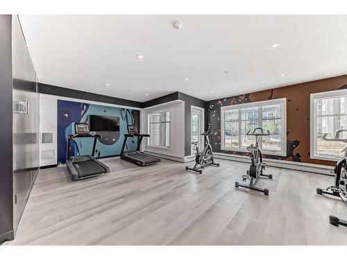 2101-681 Savanna Boulevard Ne, Calgary, AB - Indoor Photo Showing Gym Room