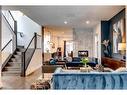 2427 3 Avenue Nw, Calgary, AB  - Indoor Photo Showing Living Room With Fireplace 