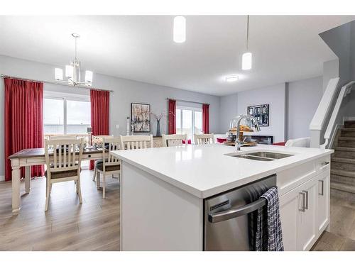 128 Sora Terrace, Calgary, AB - Indoor Photo Showing Kitchen With Double Sink