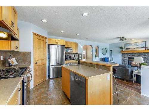75 Brightondale Crescent Se, Calgary, AB - Indoor Photo Showing Kitchen With Stainless Steel Kitchen With Double Sink