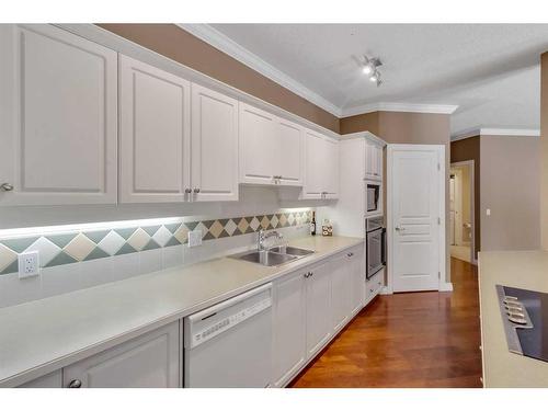 210-59 22 Avenue Sw, Calgary, AB - Indoor Photo Showing Kitchen With Double Sink