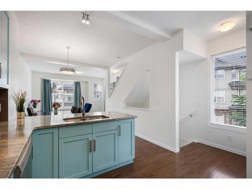 260 New Brighton Row Se, Calgary, AB - Indoor Photo Showing Kitchen With Double Sink