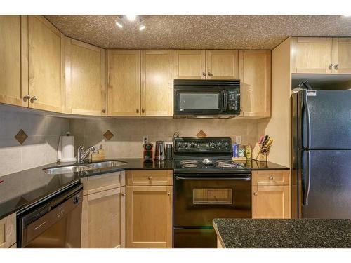 204-1424 22 Avenue Sw, Calgary, AB - Indoor Photo Showing Kitchen With Double Sink