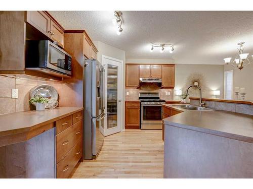 183 Cranberry Way Se, Calgary, AB - Indoor Photo Showing Kitchen With Stainless Steel Kitchen With Double Sink