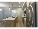 201-40 Carrington Plaza Nw, Calgary, AB  - Indoor Photo Showing Kitchen With Stainless Steel Kitchen With Double Sink With Upgraded Kitchen 