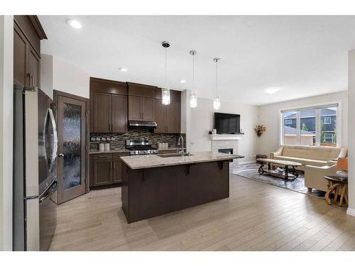 433 Redstone Grove Ne, Calgary, AB - Indoor Photo Showing Kitchen With Upgraded Kitchen
