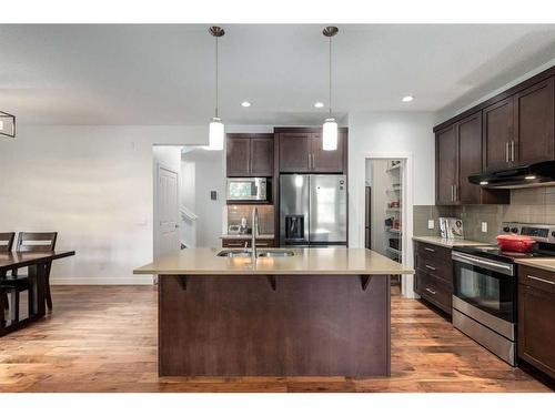 75 Evansview Point Nw, Calgary, AB - Indoor Photo Showing Kitchen With Stainless Steel Kitchen With Double Sink