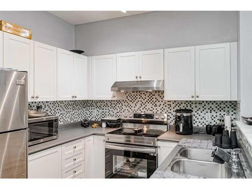 1214-1140 Taradale Drive Ne, Calgary, AB - Indoor Photo Showing Kitchen With Double Sink