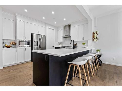 151 Calhoun Crescent Ne, Calgary, AB - Indoor Photo Showing Kitchen With Upgraded Kitchen