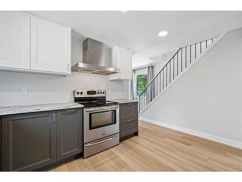 2217 23 Street Sw, Calgary, AB - Indoor Photo Showing Kitchen With Stainless Steel Kitchen