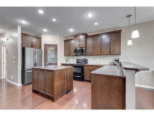 144 Mahogany Terrace Se, Calgary, AB - Indoor Photo Showing Kitchen With Double Sink With Upgraded Kitchen