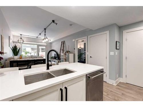 106-46 9 Street Ne, Calgary, AB - Indoor Photo Showing Kitchen With Double Sink