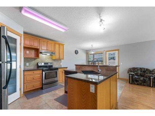 35 Saddleland Drive Ne, Calgary, AB - Indoor Photo Showing Kitchen With Double Sink