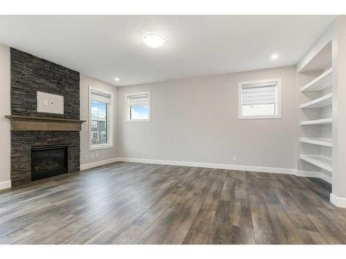 36 Carrington Close Nw, Calgary, AB - Indoor With Fireplace