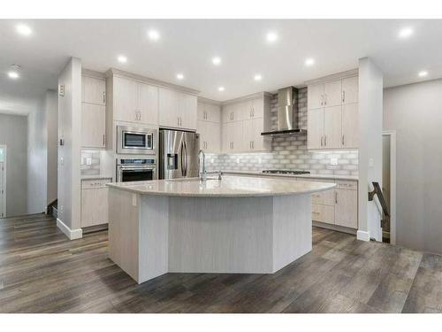 36 Carrington Close Nw, Calgary, AB - Indoor Photo Showing Kitchen With Upgraded Kitchen