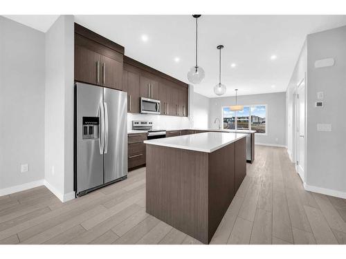 273 Rangeview Way Se, Calgary, AB - Indoor Photo Showing Kitchen With Stainless Steel Kitchen With Upgraded Kitchen