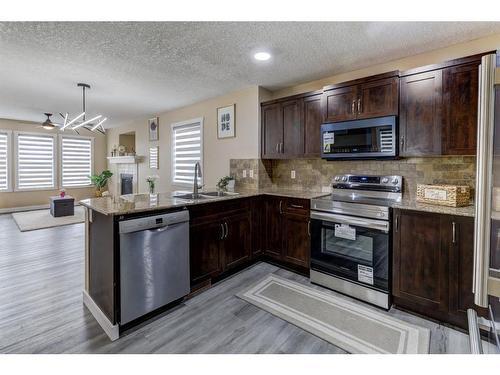 82 Skyview Springs Rise Ne, Calgary, AB - Indoor Photo Showing Kitchen With Double Sink