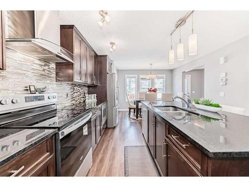 148 Copperstone Drive Se, Calgary, AB - Indoor Photo Showing Kitchen With Upgraded Kitchen