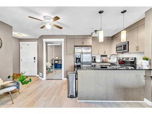 3309-240 Skyview Ranch Road Ne, Calgary, AB - Indoor Photo Showing Kitchen With Stainless Steel Kitchen