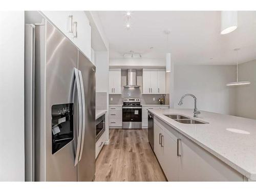 184 Hotchkiss Way Se, Calgary, AB - Indoor Photo Showing Kitchen With Double Sink With Upgraded Kitchen