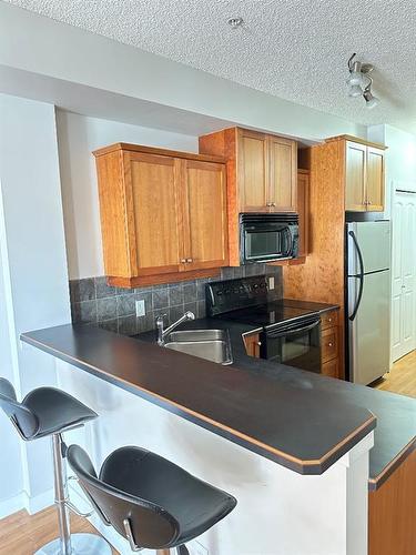 206-323 18 Avenue Sw, Calgary, AB - Indoor Photo Showing Kitchen With Double Sink