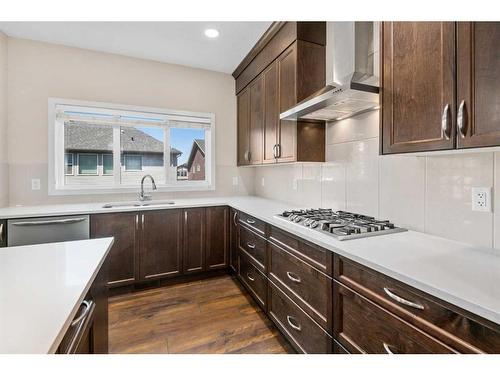 306 Carringvue Manor Nw, Calgary, AB - Indoor Photo Showing Kitchen With Double Sink With Upgraded Kitchen