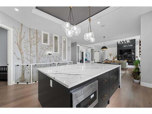 58 Calterra Estates Drive, Rural Rocky View County, AB - Indoor Photo Showing Kitchen With Upgraded Kitchen