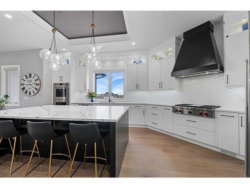 58 Calterra Estates Drive, Rural Rocky View County, AB - Indoor Photo Showing Kitchen With Upgraded Kitchen