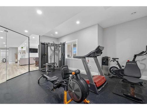 58 Calterra Estates Drive, Rural Rocky View County, AB - Indoor Photo Showing Gym Room