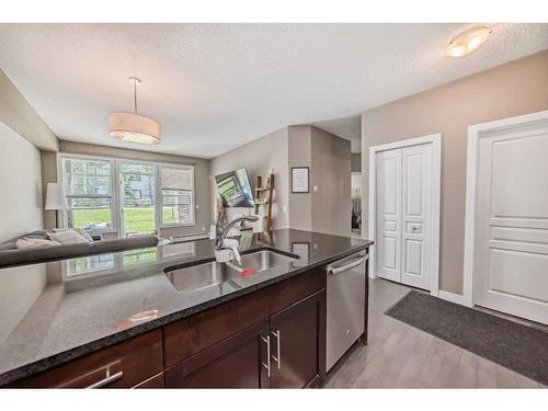 108-76 Panatella Road Nw, Calgary, AB - Indoor Photo Showing Kitchen With Double Sink