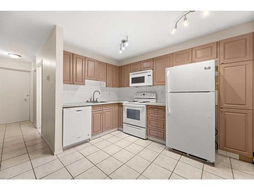 13-1717 Westmount Road Nw, Calgary, AB - Indoor Photo Showing Kitchen With Double Sink