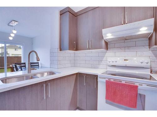 129 Coral Springs Mews Ne, Calgary, AB - Indoor Photo Showing Kitchen With Double Sink