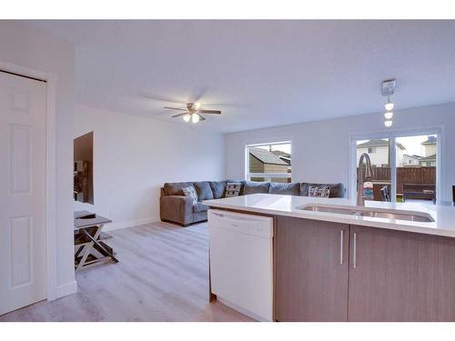 129 Coral Springs Mews Ne, Calgary, AB - Indoor Photo Showing Kitchen With Double Sink