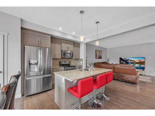 102 Saddlelake Terrace Ne, Calgary, AB - Indoor Photo Showing Kitchen With Double Sink With Upgraded Kitchen