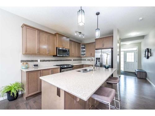 77 Cityscape Place Ne, Calgary, AB - Indoor Photo Showing Kitchen With Stainless Steel Kitchen With Double Sink