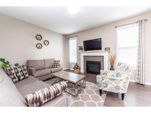 77 Cityscape Place Ne, Calgary, AB - Indoor Photo Showing Living Room With Fireplace