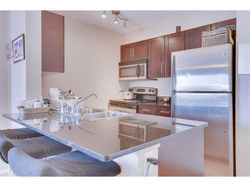 219-355 Taralake Way Ne, Calgary, AB - Indoor Photo Showing Kitchen With Stainless Steel Kitchen With Double Sink