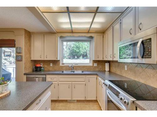 123 Ranchridge Bay Nw, Calgary, AB - Indoor Photo Showing Kitchen With Double Sink