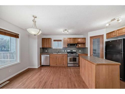 975 Taradale Drive Ne, Calgary, AB - Indoor Photo Showing Kitchen With Double Sink