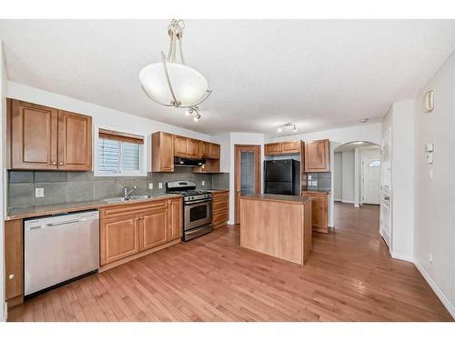 975 Taradale Drive Ne, Calgary, AB - Indoor Photo Showing Kitchen With Double Sink