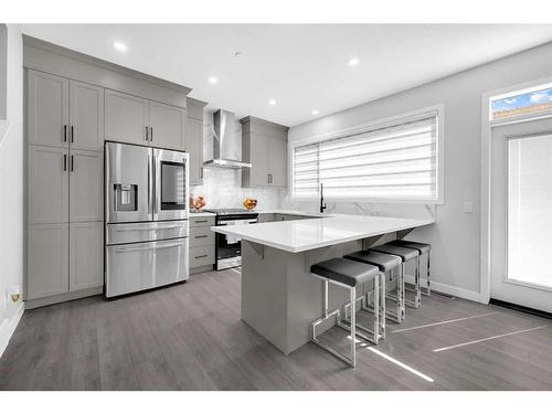 206 Lucas Terrace Nw, Calgary, AB - Indoor Photo Showing Kitchen With Stainless Steel Kitchen With Upgraded Kitchen