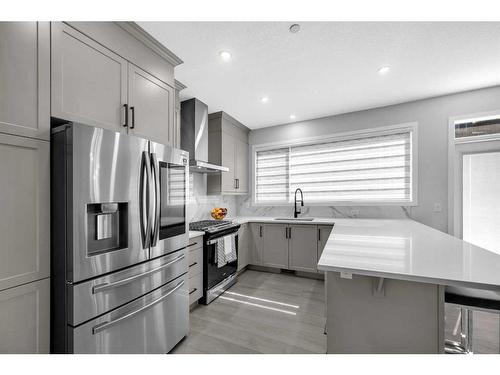 206 Lucas Terrace Nw, Calgary, AB - Indoor Photo Showing Kitchen With Stainless Steel Kitchen With Upgraded Kitchen