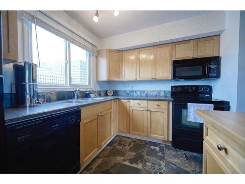 712-1540 29 Street Nw, Calgary, AB - Indoor Photo Showing Kitchen With Double Sink