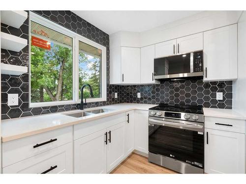 5731 Dalhousie Drive Nw, Calgary, AB - Indoor Photo Showing Kitchen With Double Sink