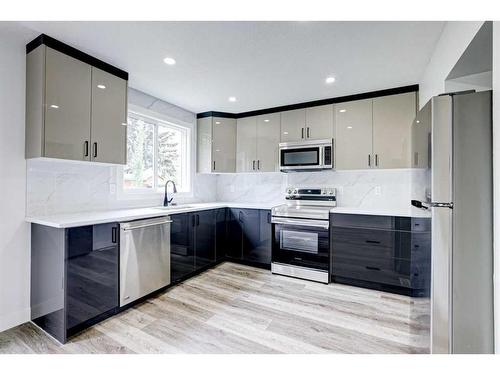 126 Aboyne Place Ne, Calgary, AB - Indoor Photo Showing Kitchen With Stainless Steel Kitchen With Upgraded Kitchen