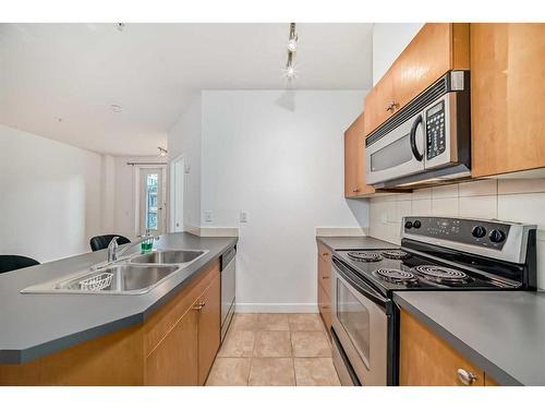 311-328 21 Avenue Sw, Calgary, AB - Indoor Photo Showing Kitchen With Double Sink