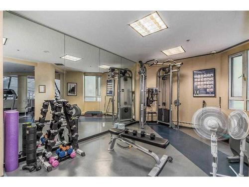 710-804 3 Avenue Sw, Calgary, AB - Indoor Photo Showing Gym Room