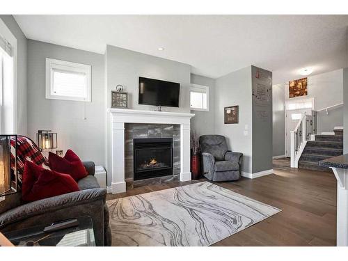 55 Nolanlake View Nw, Calgary, AB - Indoor Photo Showing Living Room With Fireplace